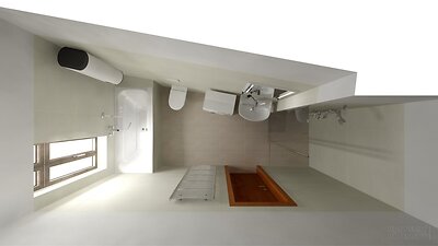 Vizualizace - rekonstrukce koupelny v RD